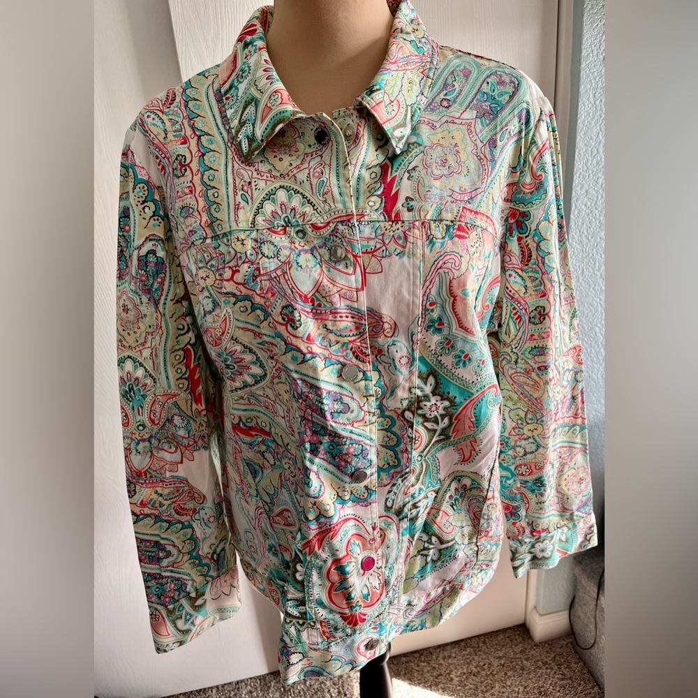 Vintage women’s Elana by Tanner 14 Paisley jacket button down style Y2K boutique
